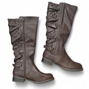 Global Win Women's Strappy Riding Boots‎ Size 11